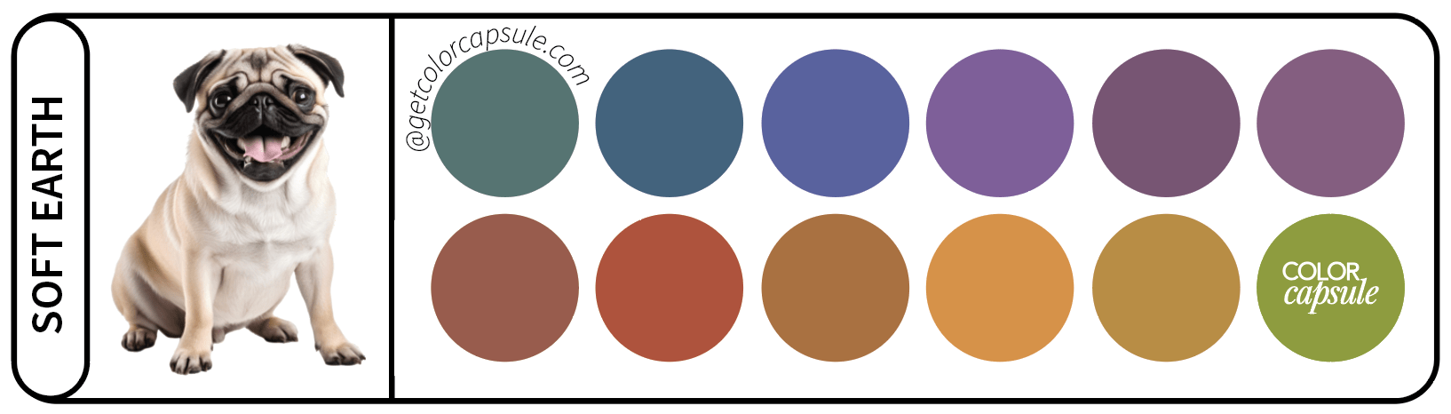 Pug Soft Earth Dog Color Palette